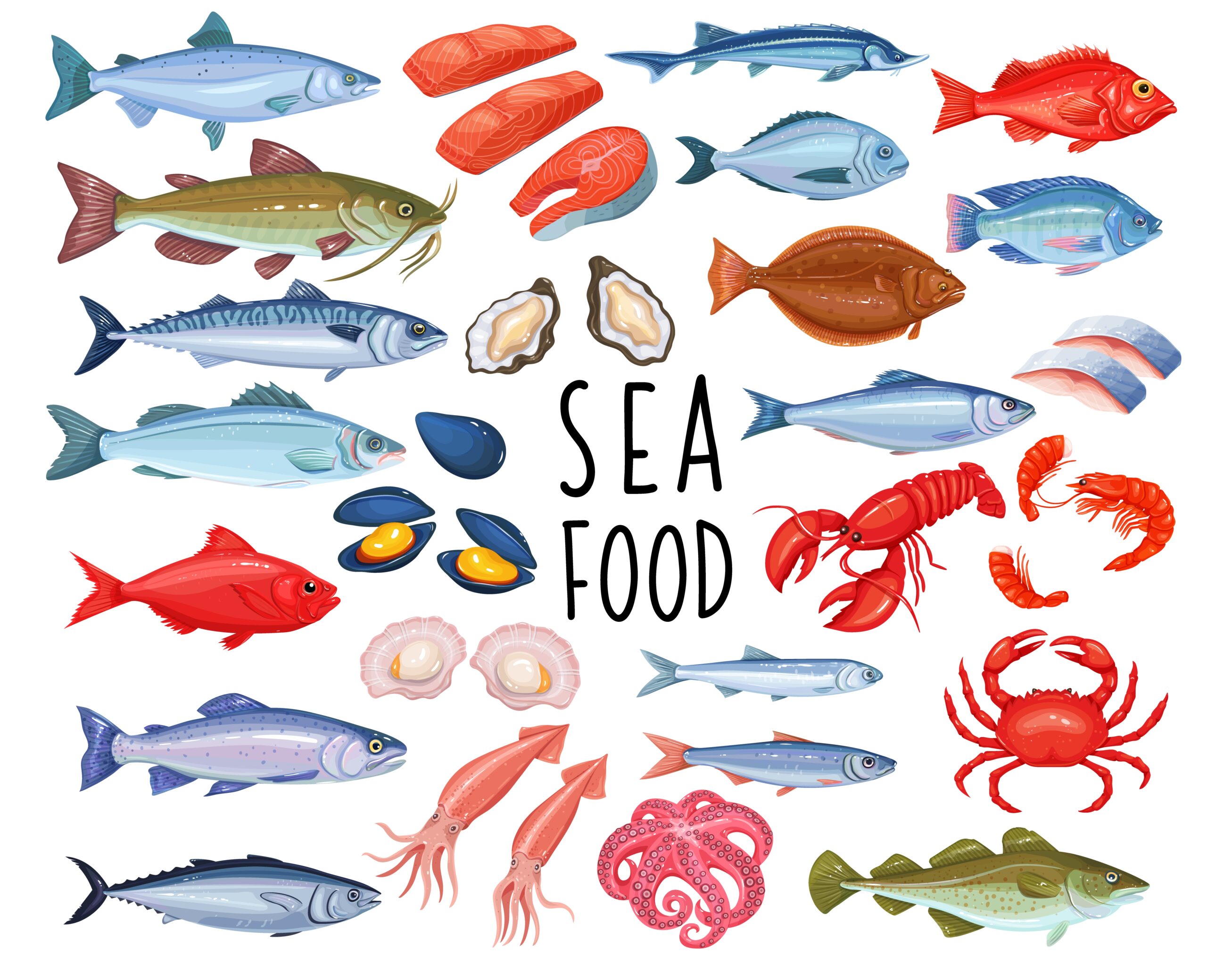 Fresh fish sea food scaled