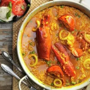 arroz caldoso y bogavante