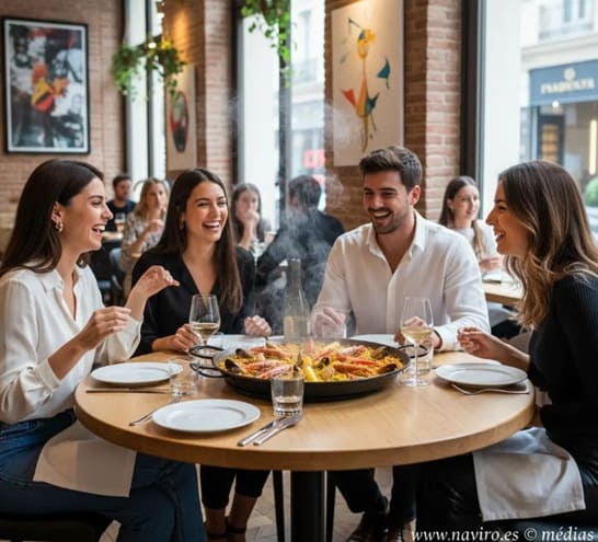 Medias couple paella restos