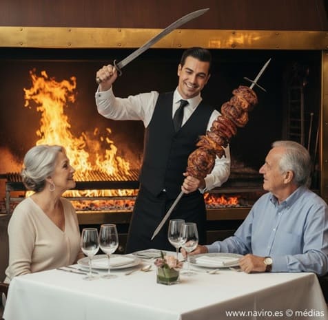 corte en brochetas decoupe brochette Brasil