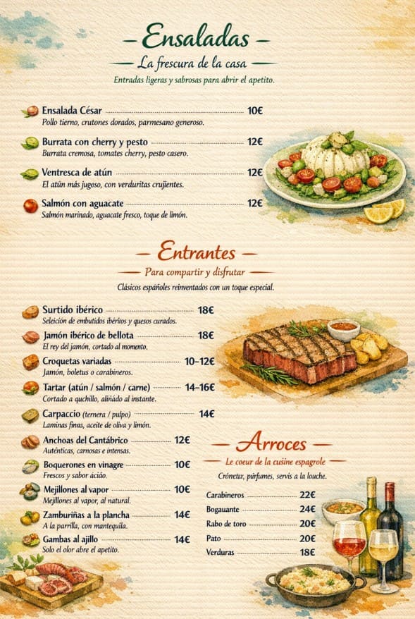 Lucero Menu 1 es