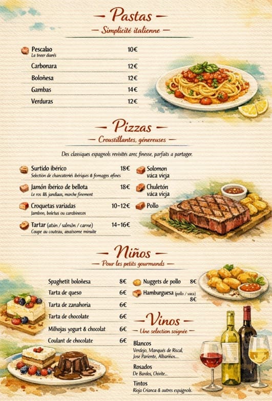 Lucero Menu 3