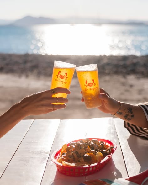 La Cangreja Galua La Manga Resto Restaurante Costa de Almeria cerveza sea